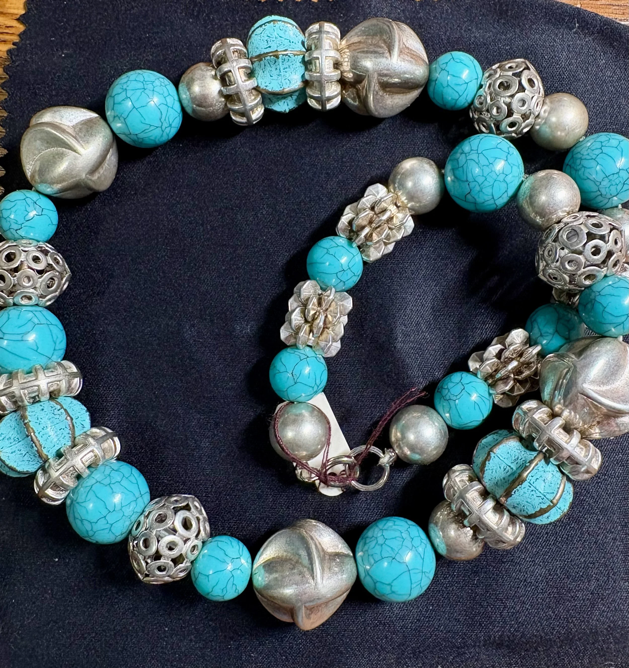Timeless Howlite & Silver Bead Necklace