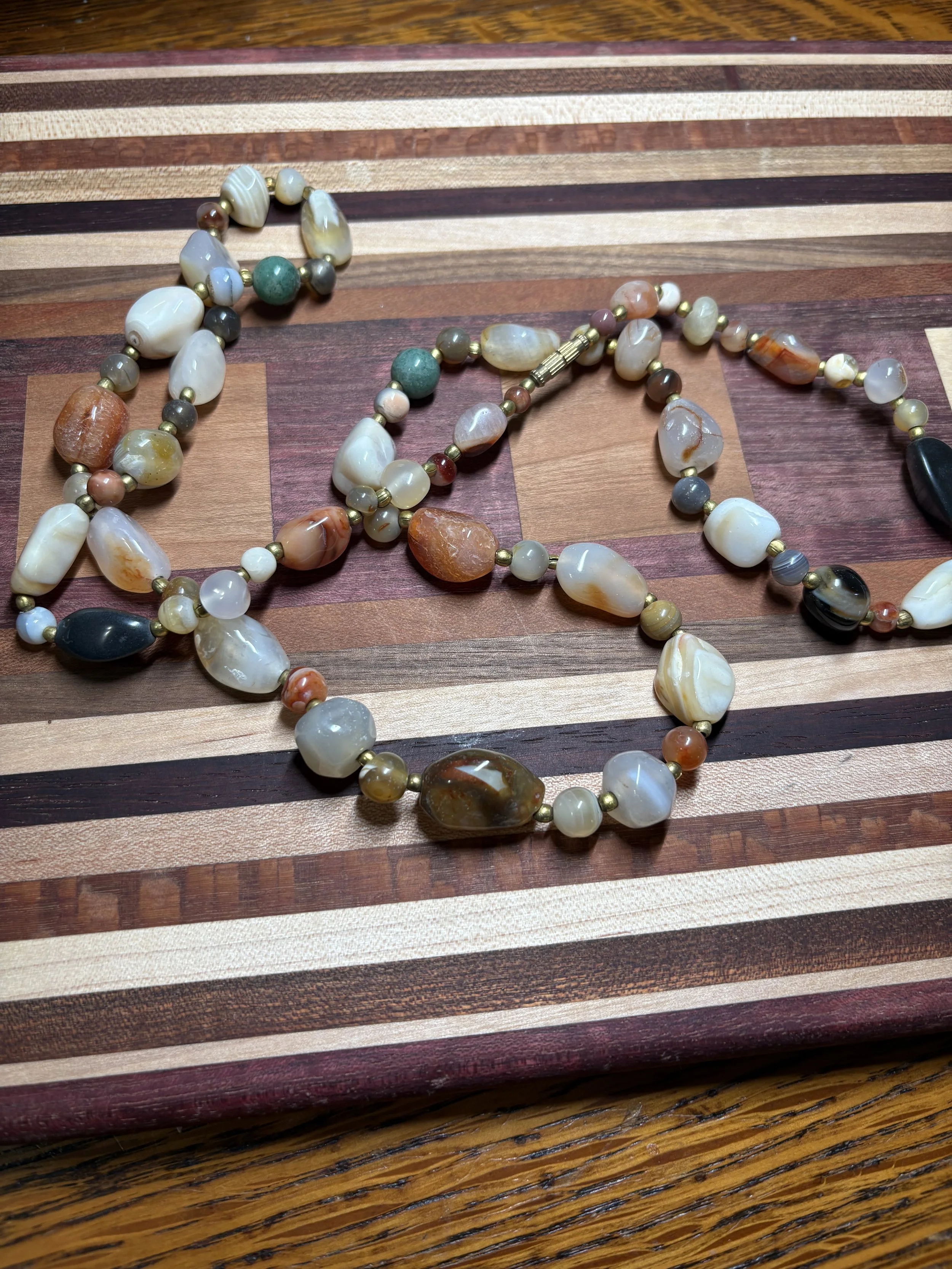 36" Earthy Elegance Gemstone Necklace