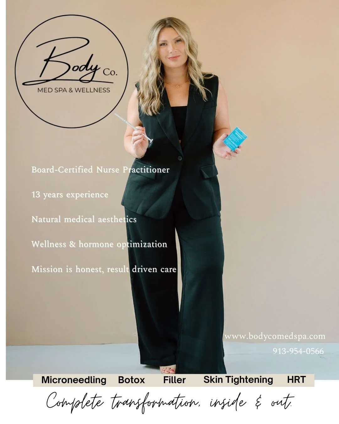 Elevating Every-Body ✨

From facials &amp; waxing - to injectables and HRT - we are here to make you feel good about yourself and the skin you&rsquo;re in.

We have licensed providers available for appointments. Call or book online today. 

www.bodyc