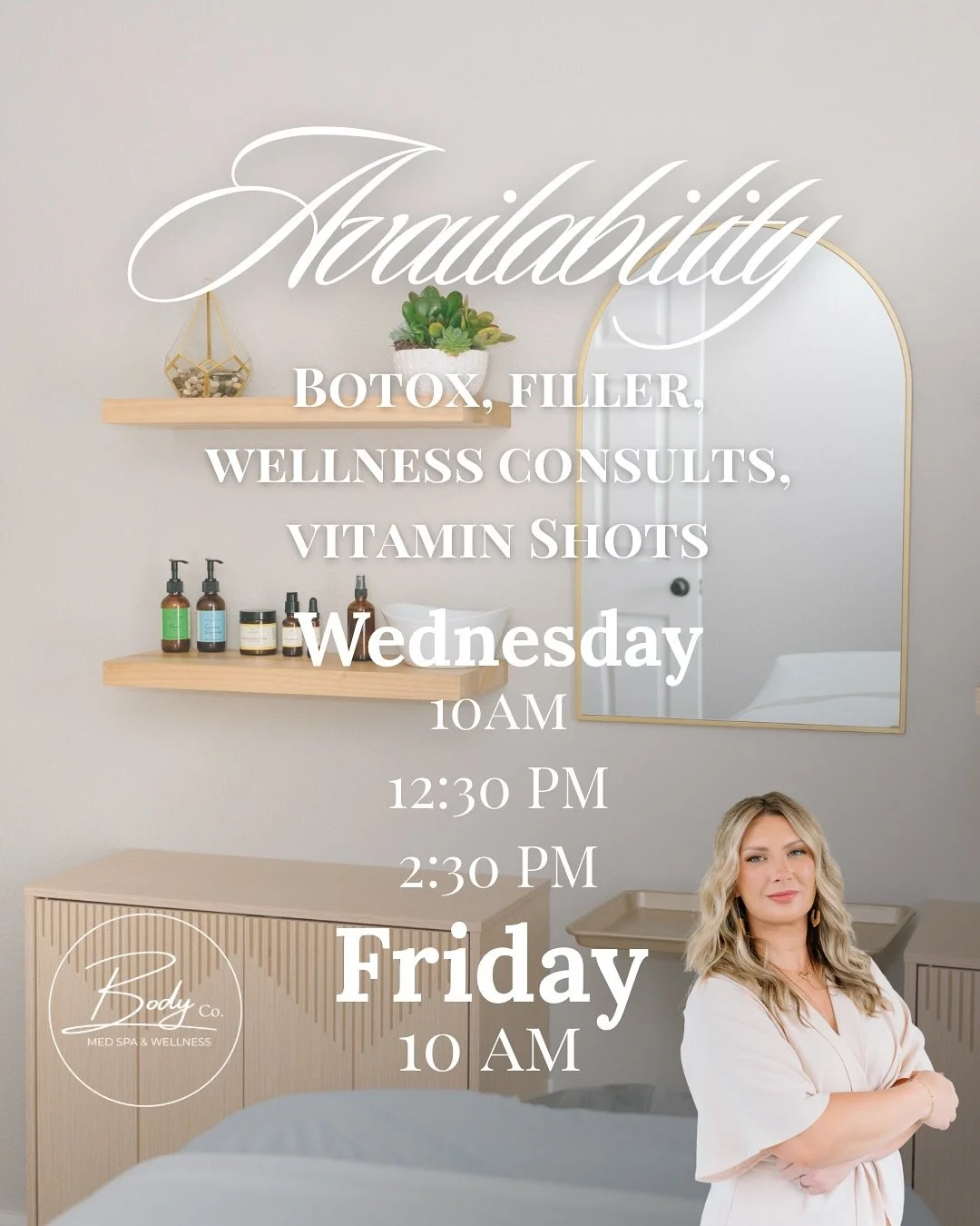 📆Come see us Wednesday or Friday this week for your beauty and wellness needs! 

Nurse practitioner @robyn_bodyco.medspa.wellness 
Licensed Esthitician @mads.skn 
📲 913-954-0566
📍 32565 Lexington Ave. Ste. C, De Soto, KS 

Botox
Fillers
PRF
Facial