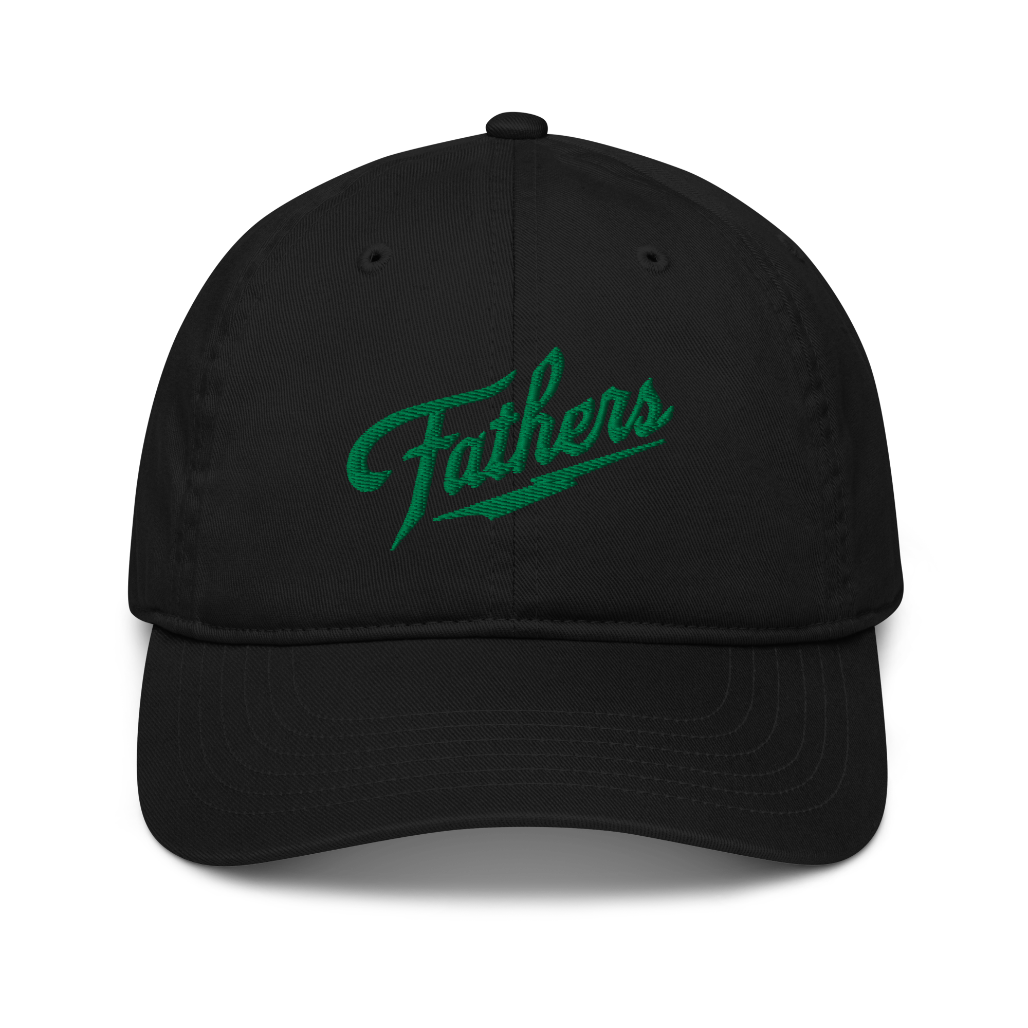 Fathers Logo Organic Dad Hat (Black/Green)
