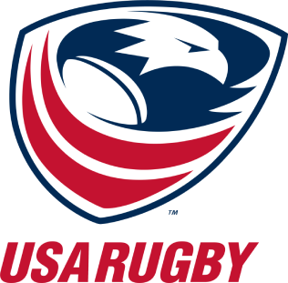 USA Rugby logo featuring an eagle's head within a shield design.