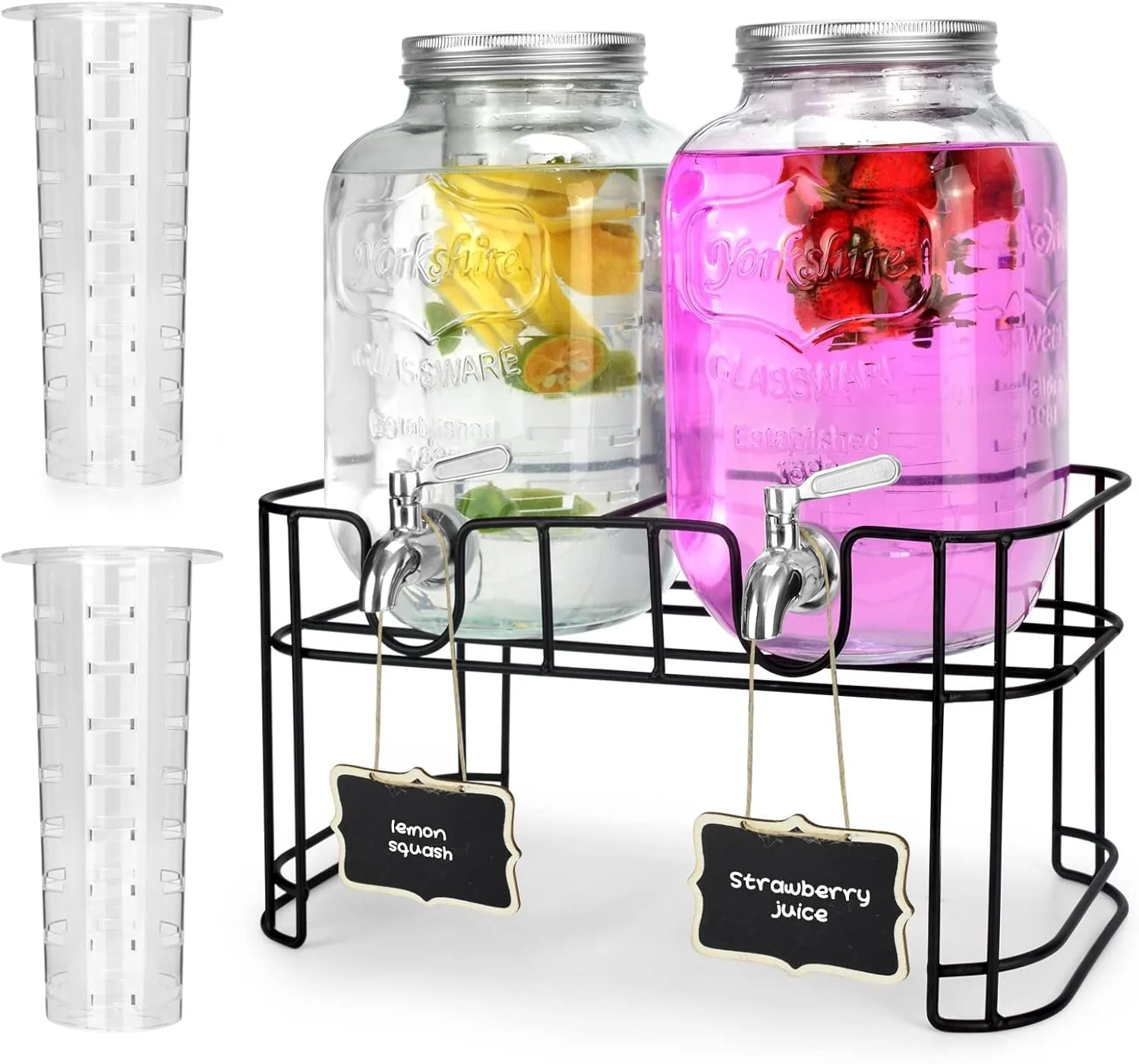 1 Gallon Glass Drink Dispensers