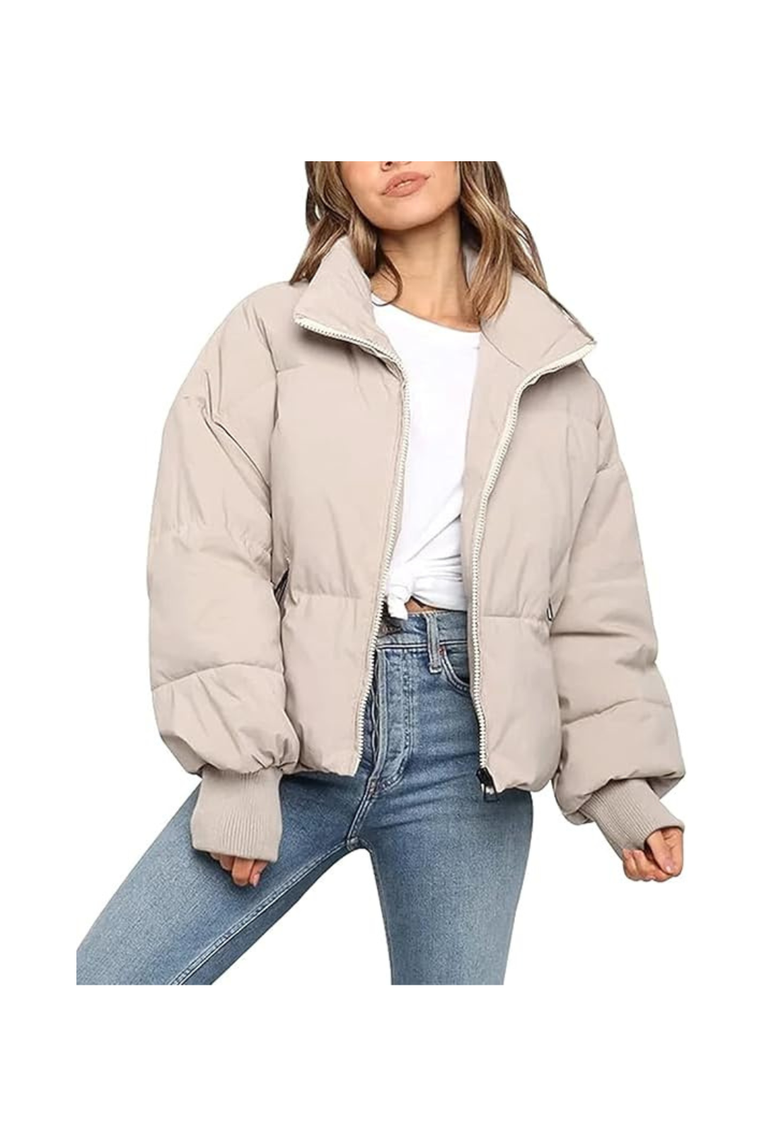 Gihuo Women’s Winter Cropped Puffer Jacket Coat Short Warm Quilted Jacket 2026