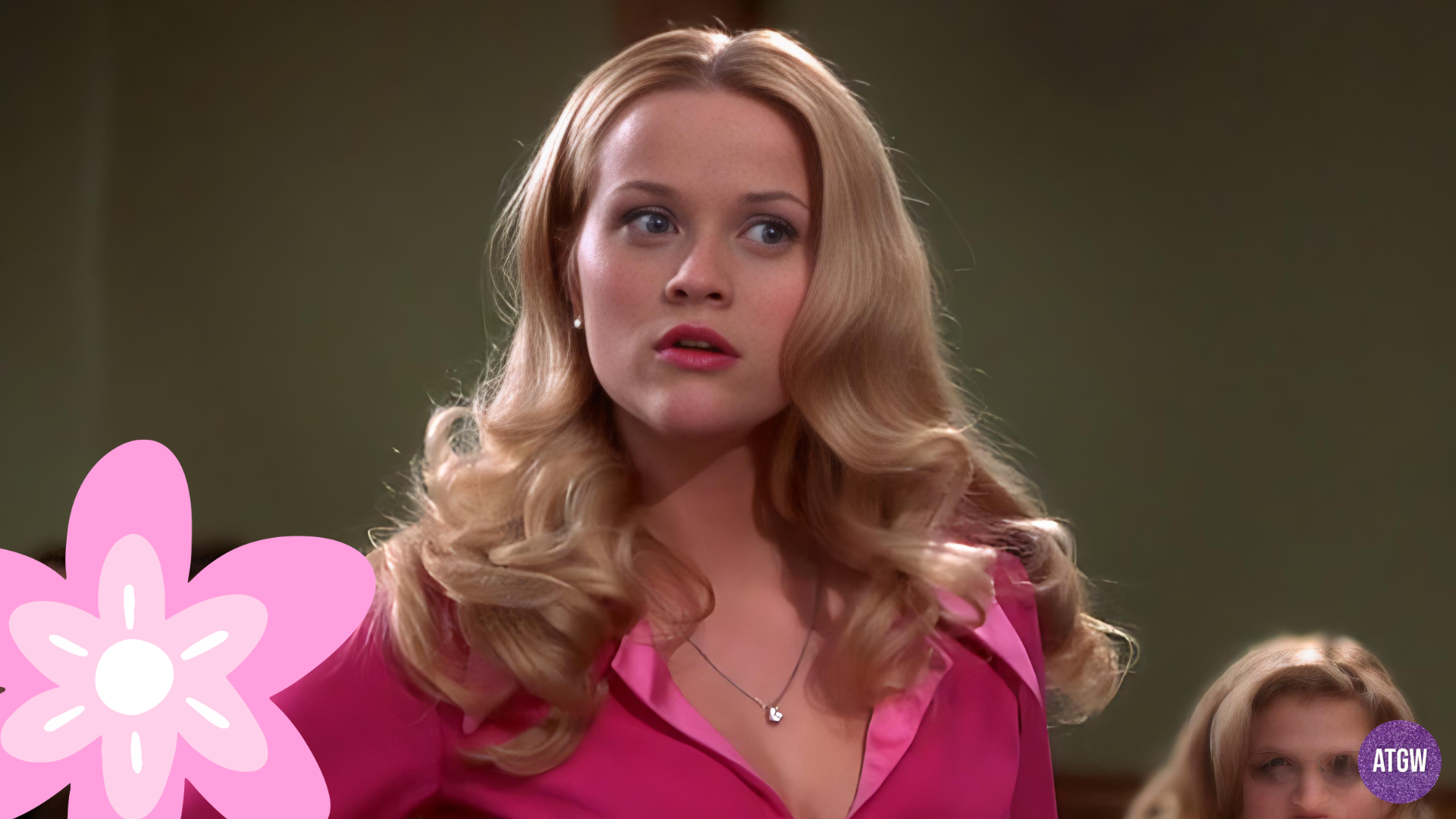 Elle Woods in court with Brooke Wyndam (Legally Blonde, 2001).