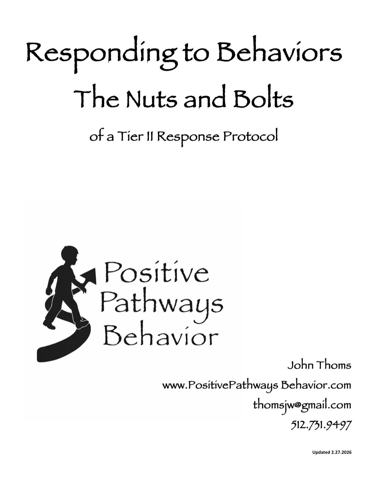 Responding to Behaviors Toolkit