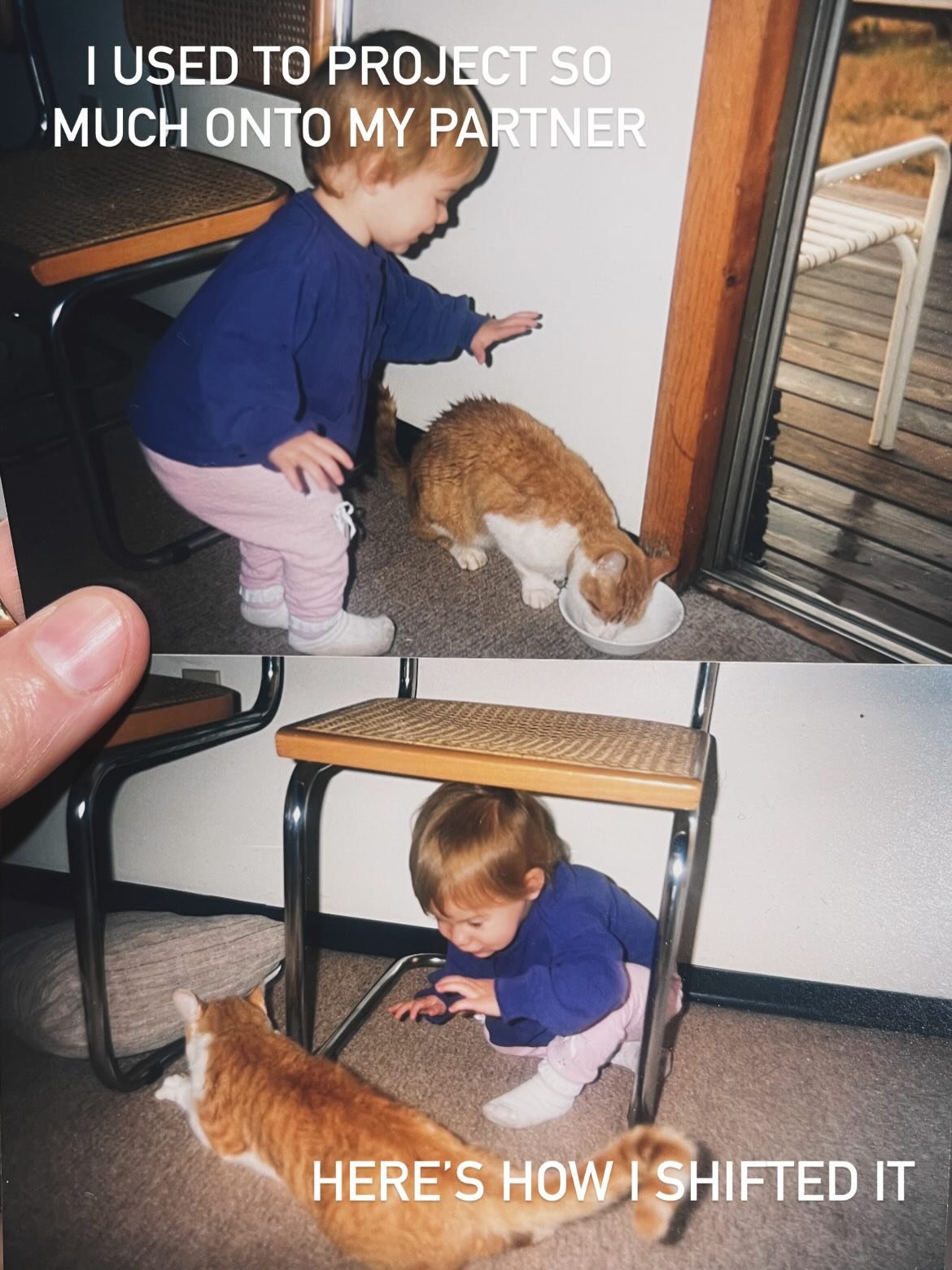 Projections can be sneaky and hard to untangle from real needs/feelings/desires. But when you turn toward them instead of acting from them, they often point you to some really tender places that can shift and deepen your connection to yourself and ot