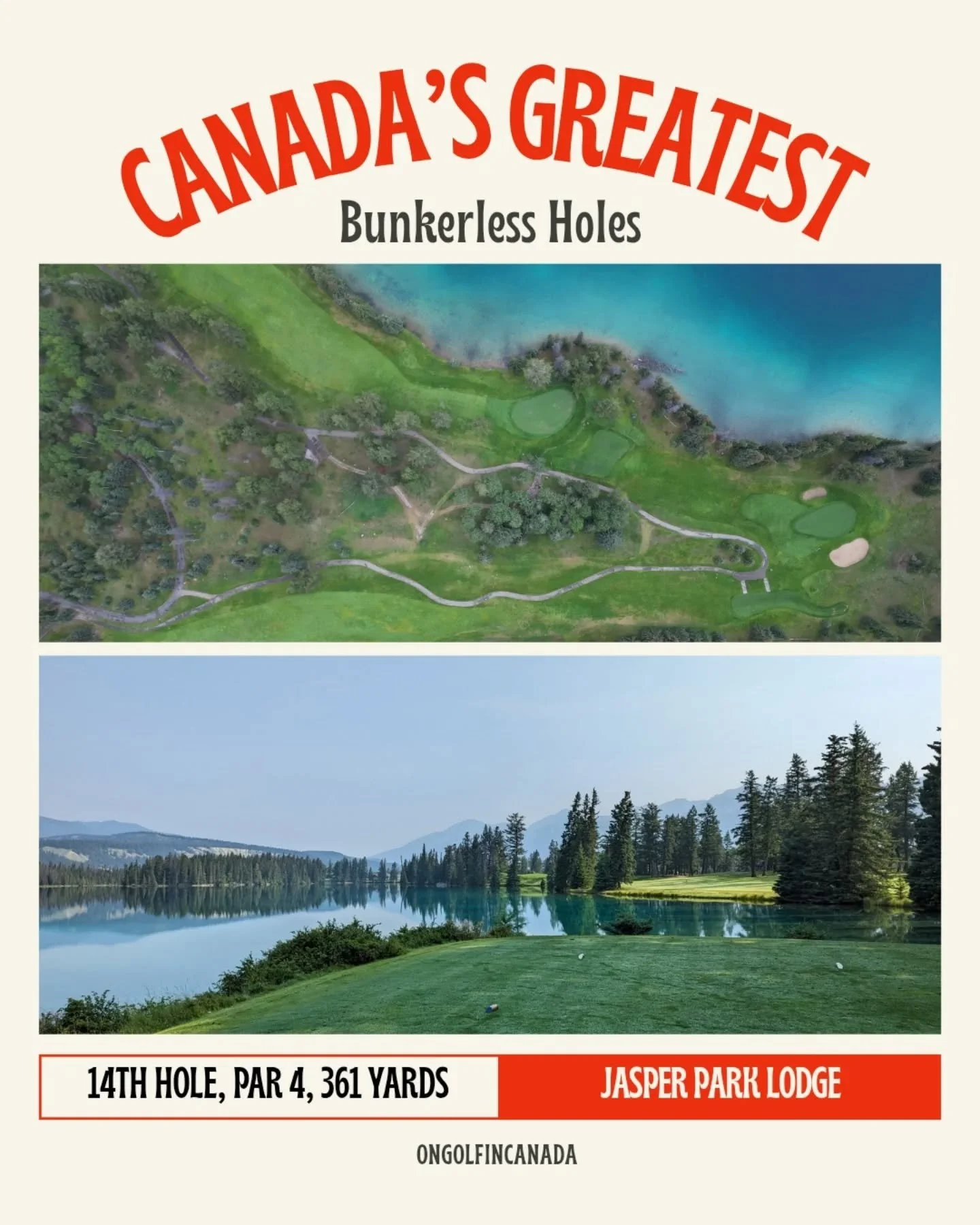 Continuing our guide through Canada's greatest golf holes and features is our list of greatest bunkerless holes. These ten holes may not contain bunkers as hazards but many of them navigate other hazards or  topographical challenges to up level of di