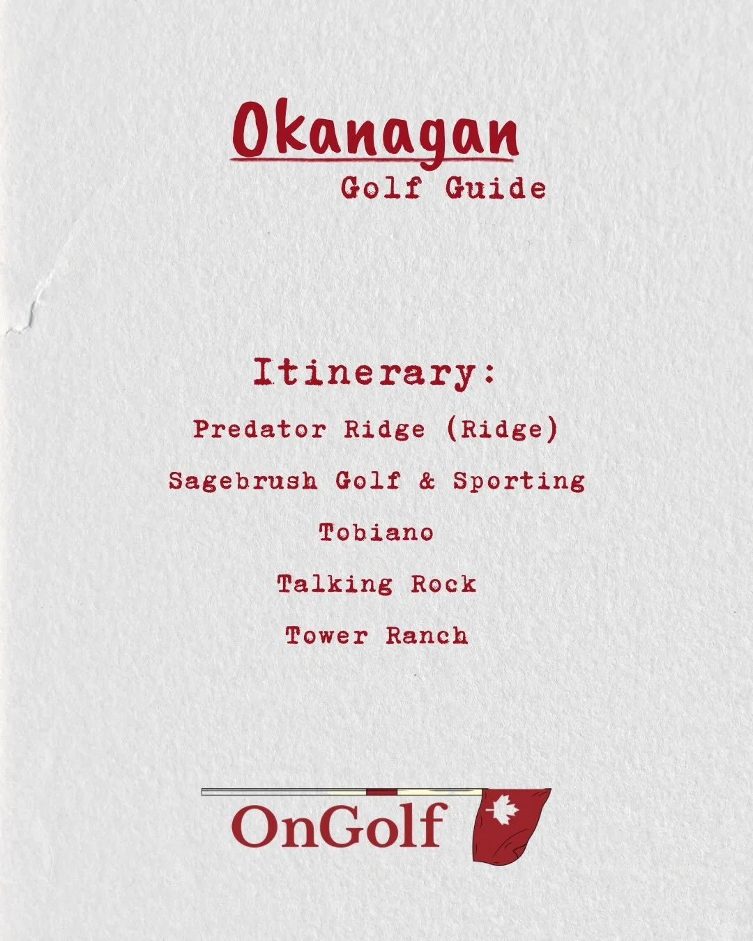 Across Canada there are many great golf road trips to be found. One of the most essential is the Okanagan loop between Kelowna and Kamloops - with must plays like Sagebrush, Tobiano, Predator Ridge and more. Our detailed trip guide now available on t
