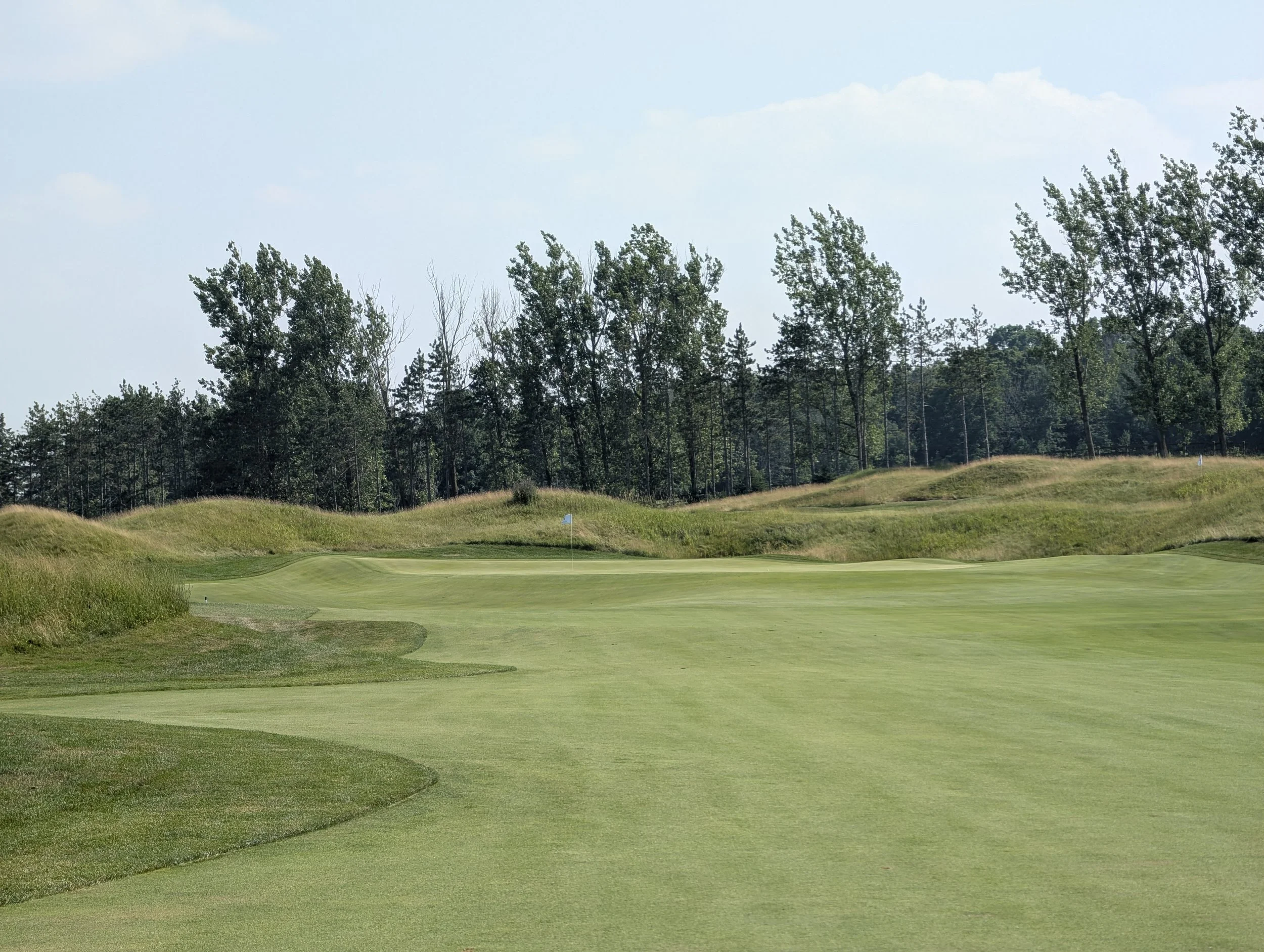 Approach to par 4 13th
