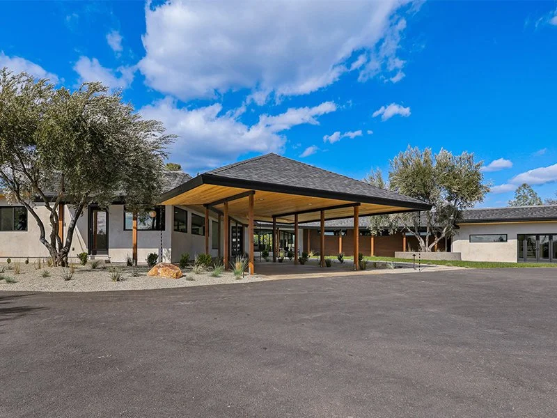 A home in Redding CA with fire proof landscaping designed by Parker and Honey