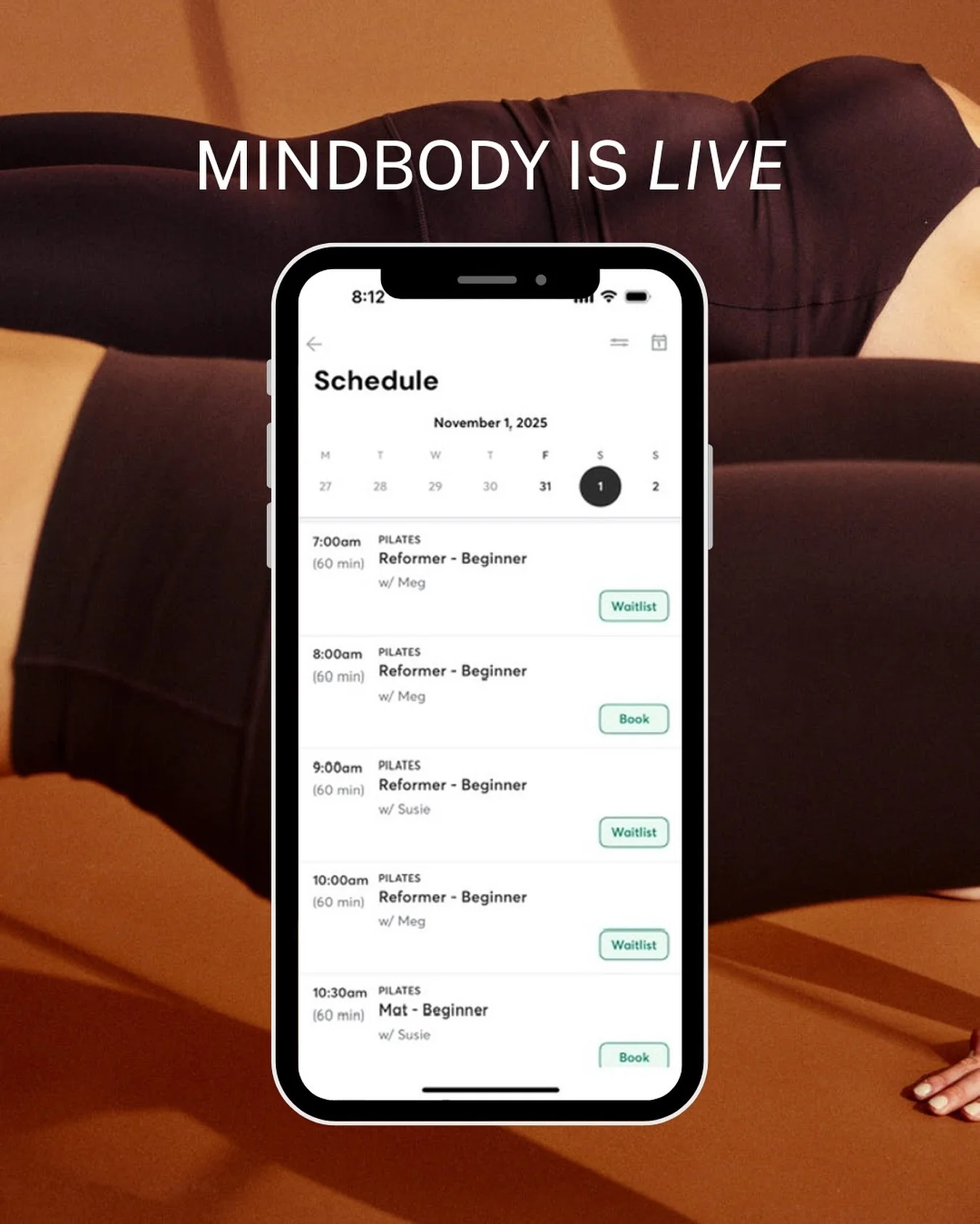We are officially on MINDBODY 🥳

👉 no more bookings through Momence 
👉 download the MINDBODY app and search In Motion Studio 
👉 book your classes &amp; buy your passes through the app or our website 

Any questions or concerns please email admin@