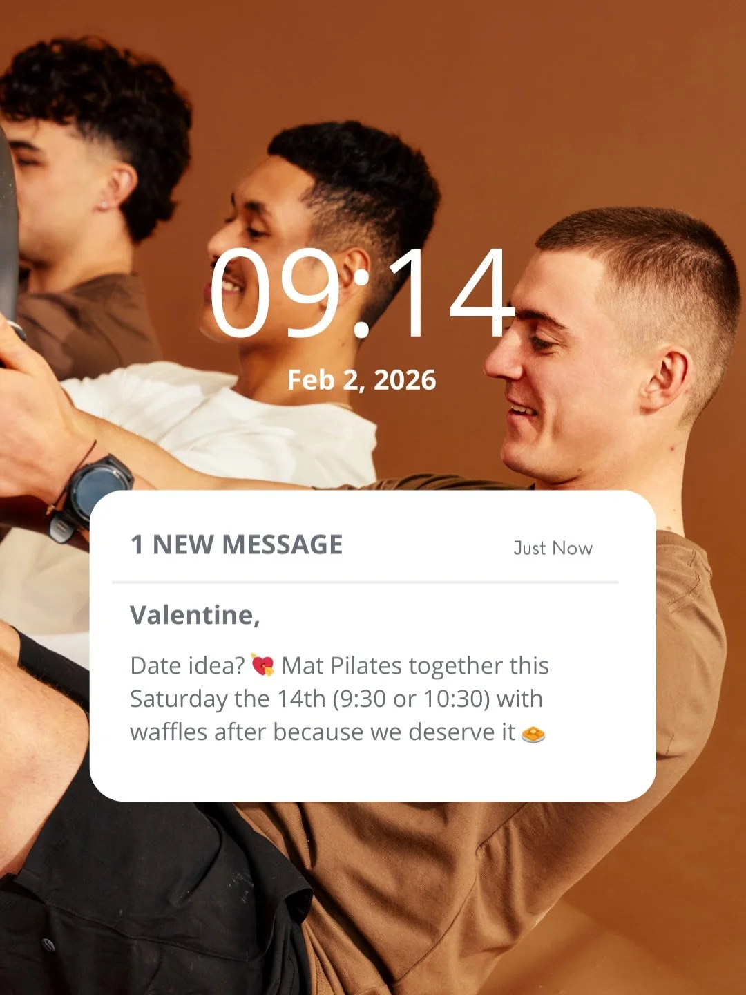 Pilates dates > dinner dates 💘

Valentine&rsquo;s Mat classes are now open to book &mdash; bring your partner, your best friend, or come solo for some self-love.

💗 9:30 &amp; 10:30 mat classes
🎀 Pink, red or white fits encouraged
🧇 Waffle bit