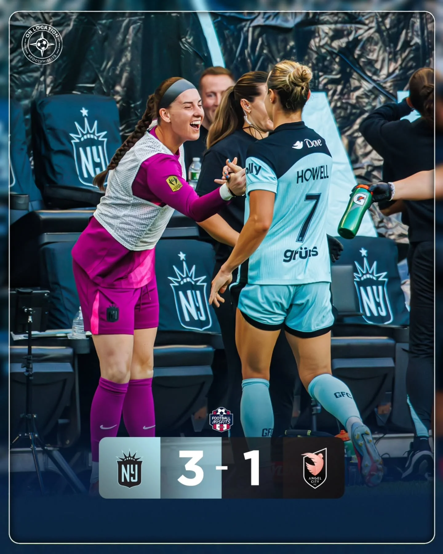 Second-half turnaround for Gotham FC leads to victory!

Goals from @gaabiportilho, @lavellerose, and @jaehowell keep the Bats ahead of Angel City in the NWSL standings! 🦇🗽⚽️