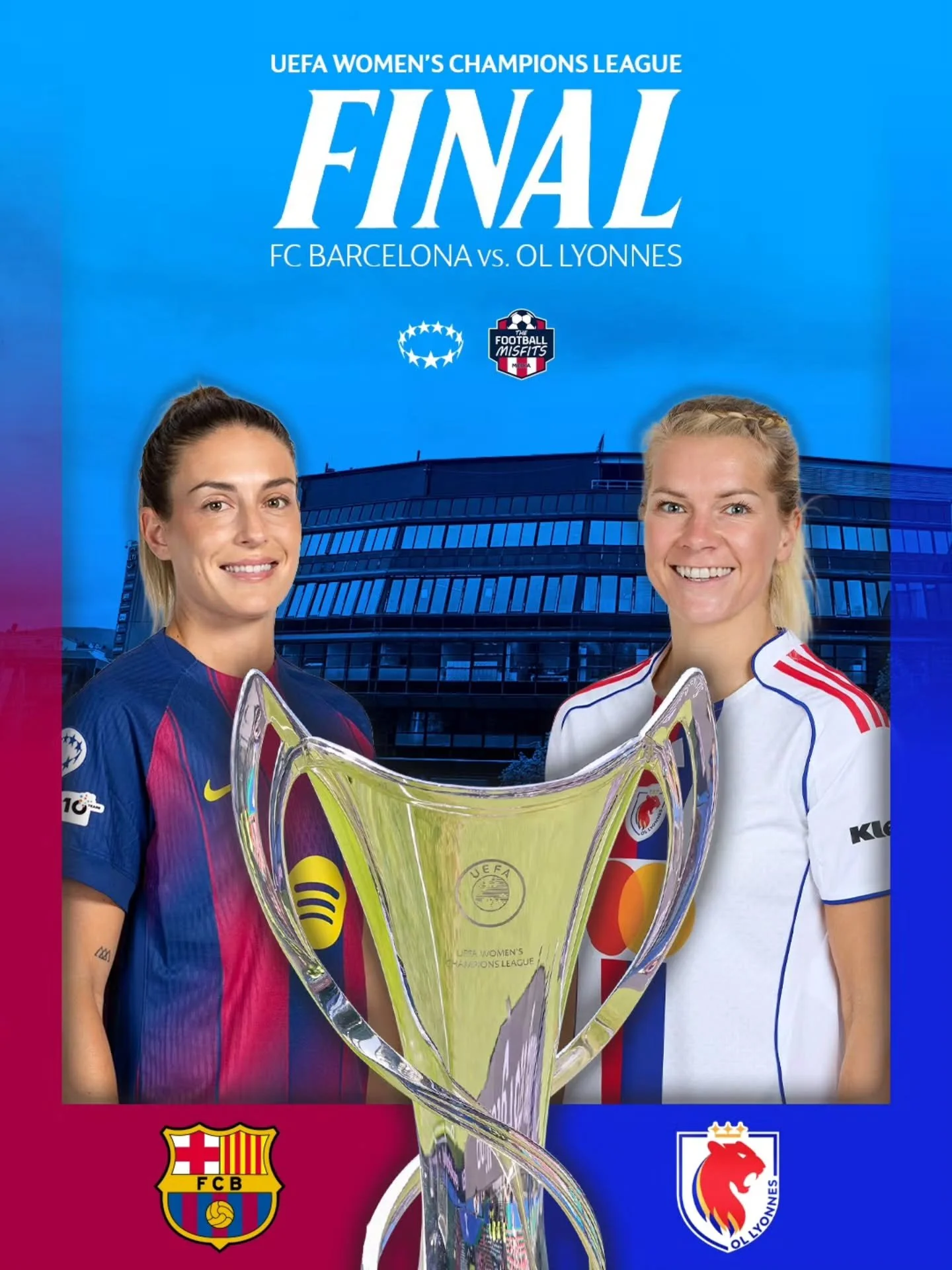For the fourth time in eight seasons, Barcelona and Lyon meet in the #UWCLFinal! OL won the first two meetings in 2019 and 2022 whole Bar&ccedil;a won the most recent encounter in 2024

Who takes the top prize in Oslo?