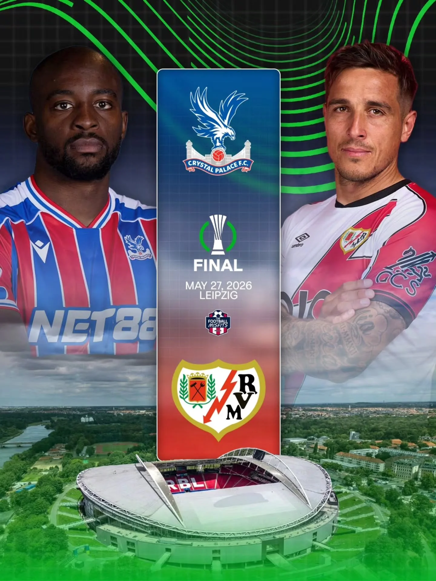 Two historic clubs face off in their first-ever European finals in eastern Germany. Who wins the Conference League under the lights of Leipzig? 🦅⚡️

SWIPE for our picks!