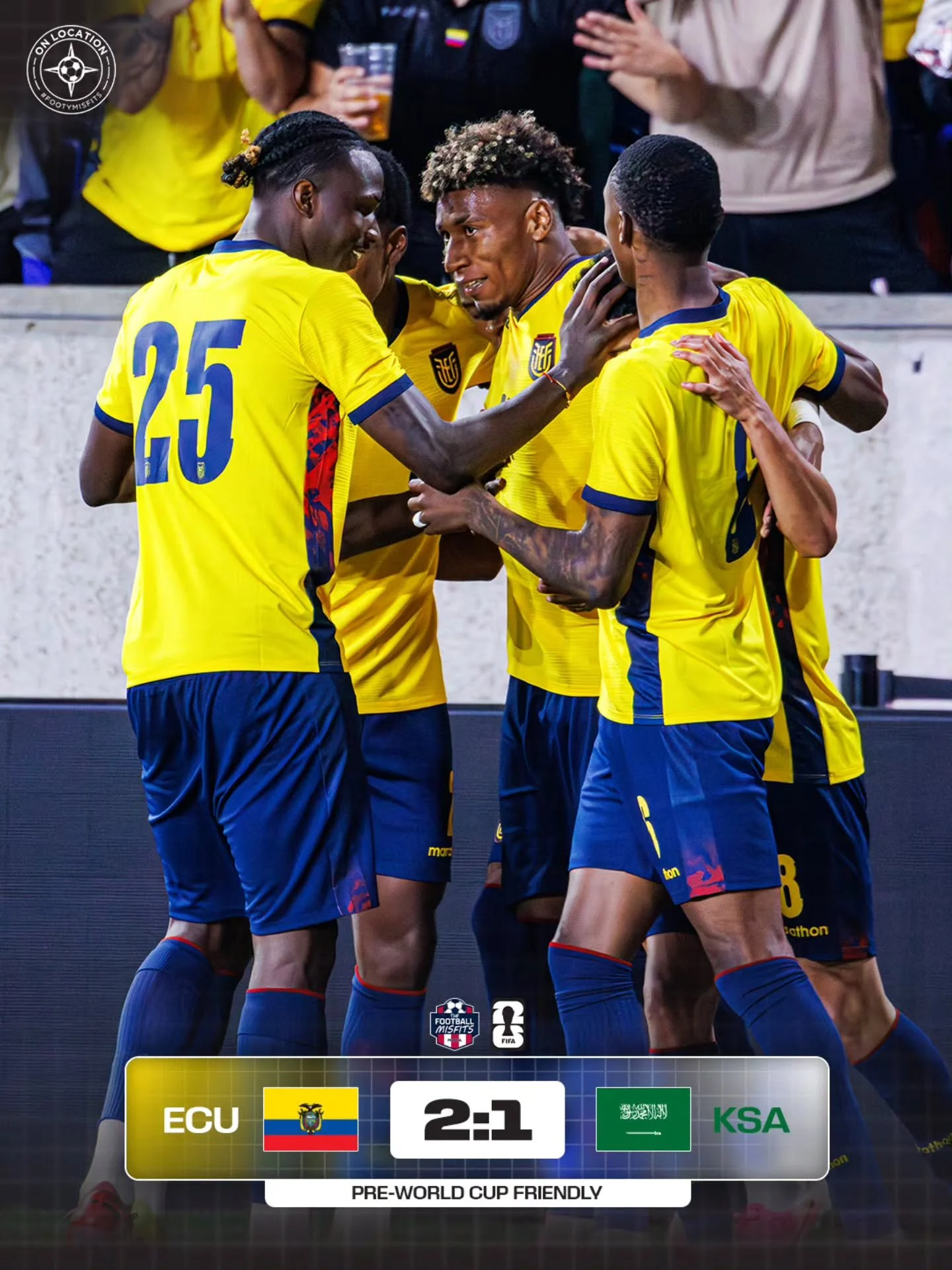 First friendly before the World Cup sees Ecuador top Saudi Arabia in New Jersey 🇪🇨

Back at Sports Illustrated Stadium later this week!