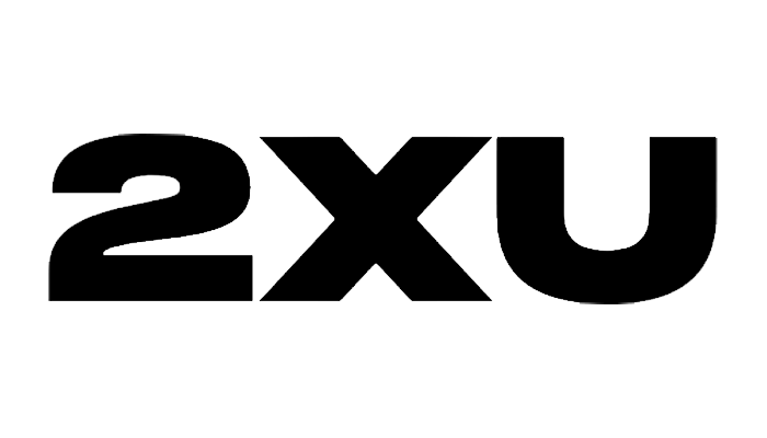 The image displays the text '2xU' with a black background and white outline.