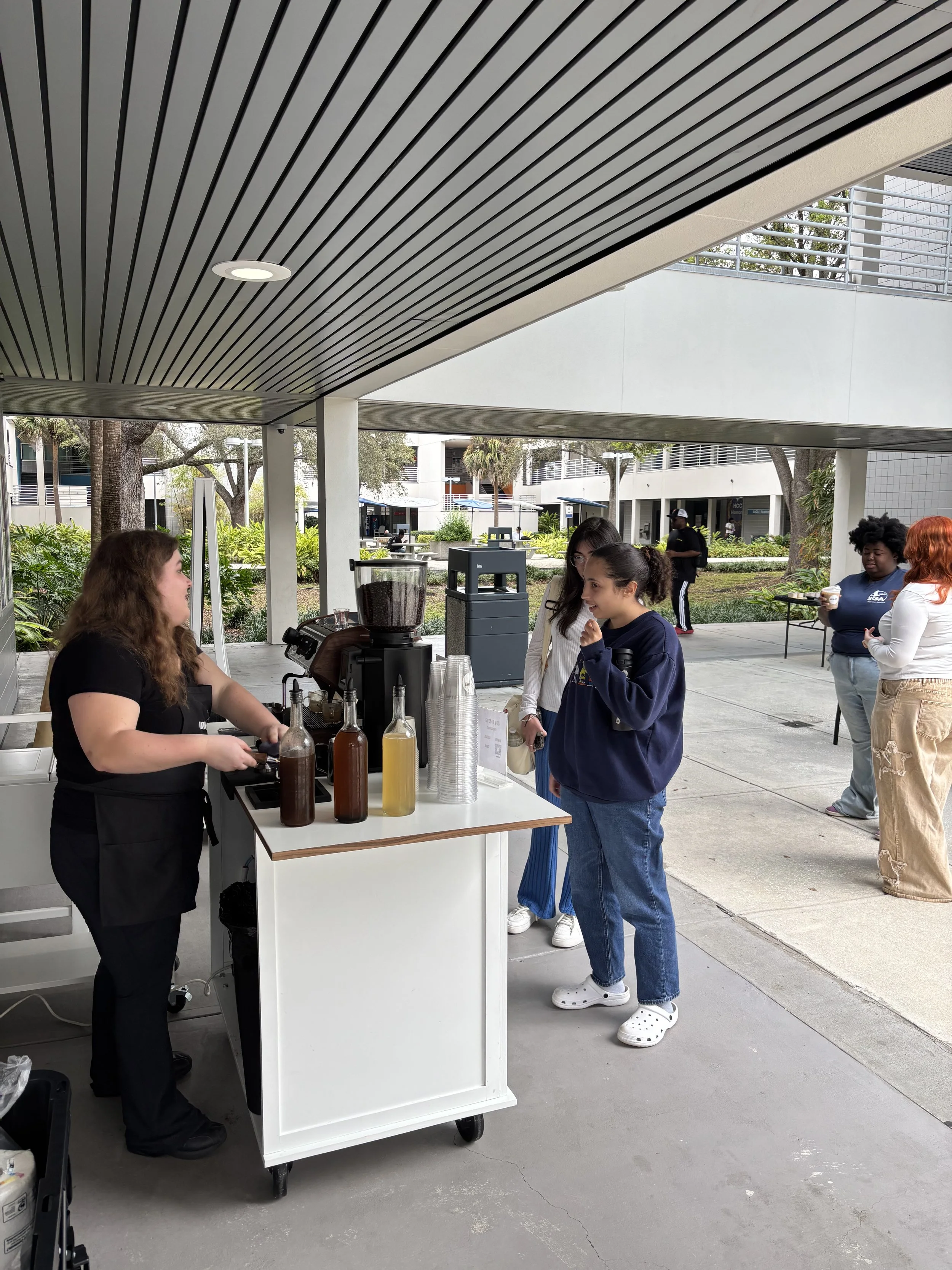 coffee cart catering for community college event