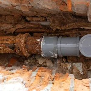 Bellied sewer pipe with sagging section causing drainage problems in Broomfield