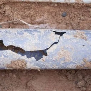 Cracked and broken sewer pipe requiring repair in Broomfield CO.