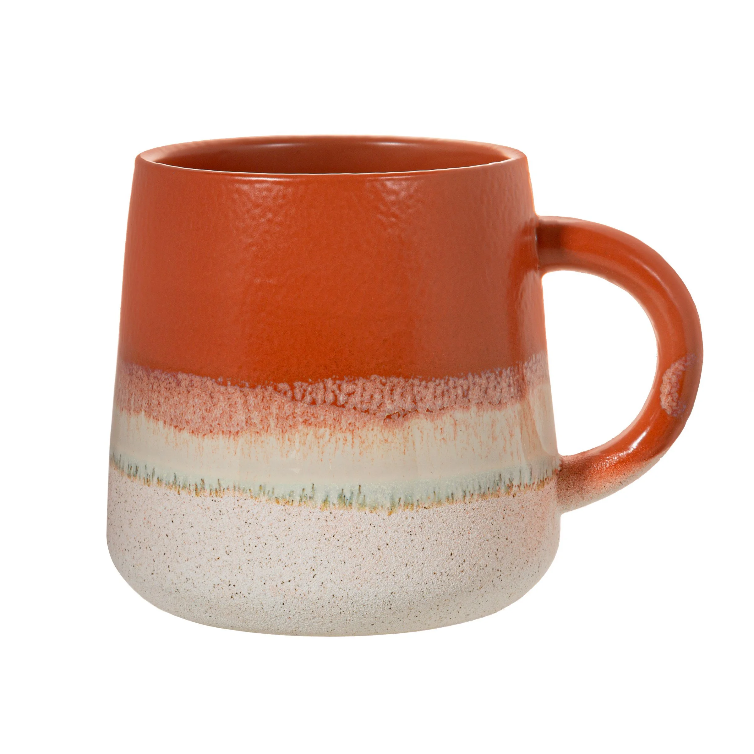Boho rustic Mojave Glaze Terracotta Mug – artisan stoneware coffee mug by Sass & Belle.