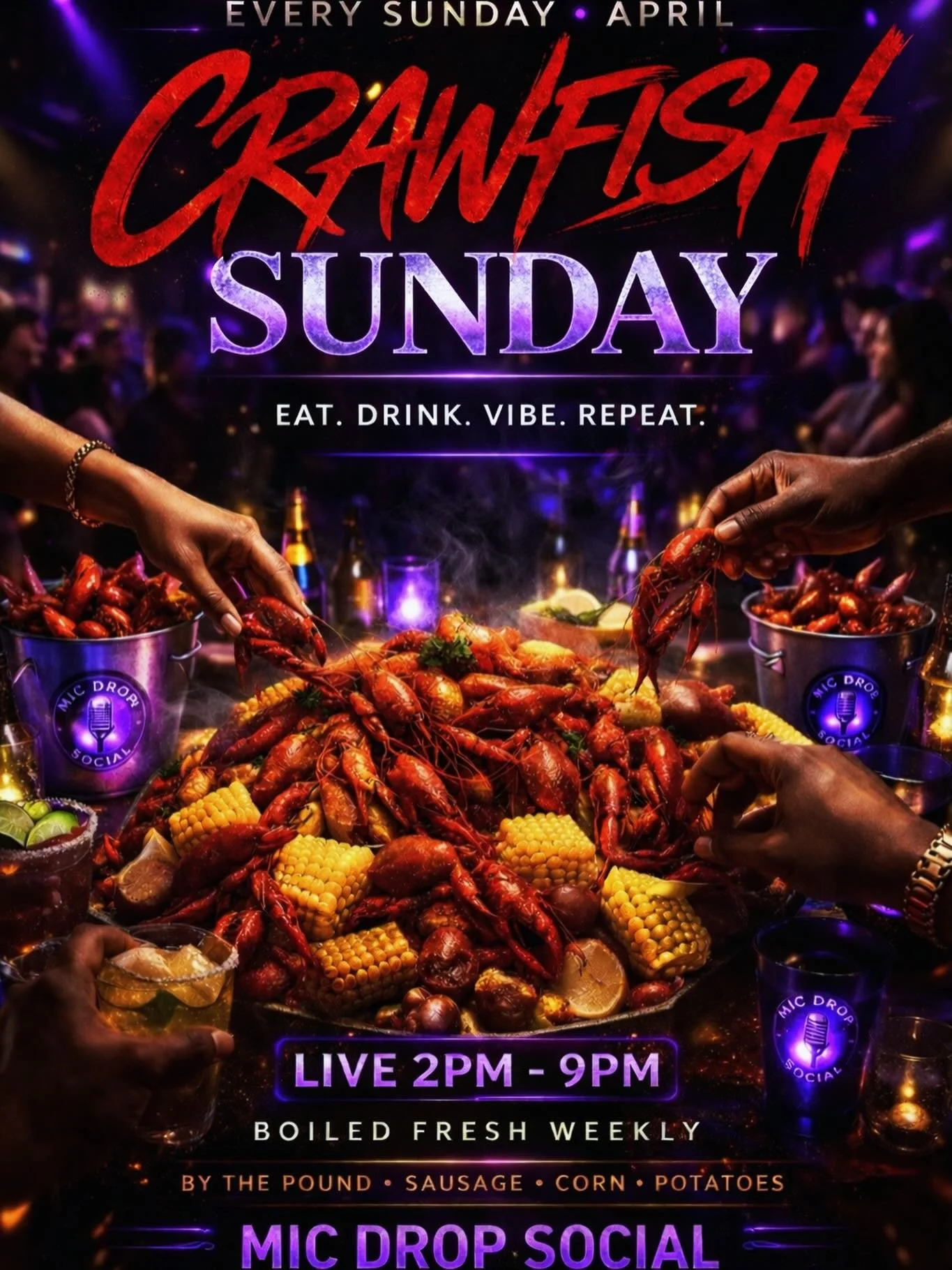 From Cajun to Garlic Butter
#micdropsocial #bar #karaoke #lounge #crawfish