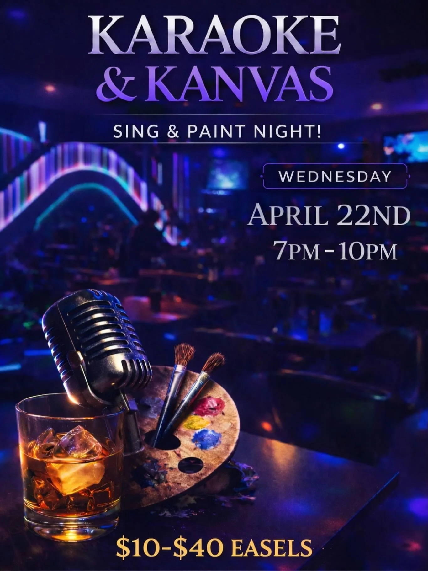 Easels and Chill
#micdropsocial #bar #lounge #karaoke #painting