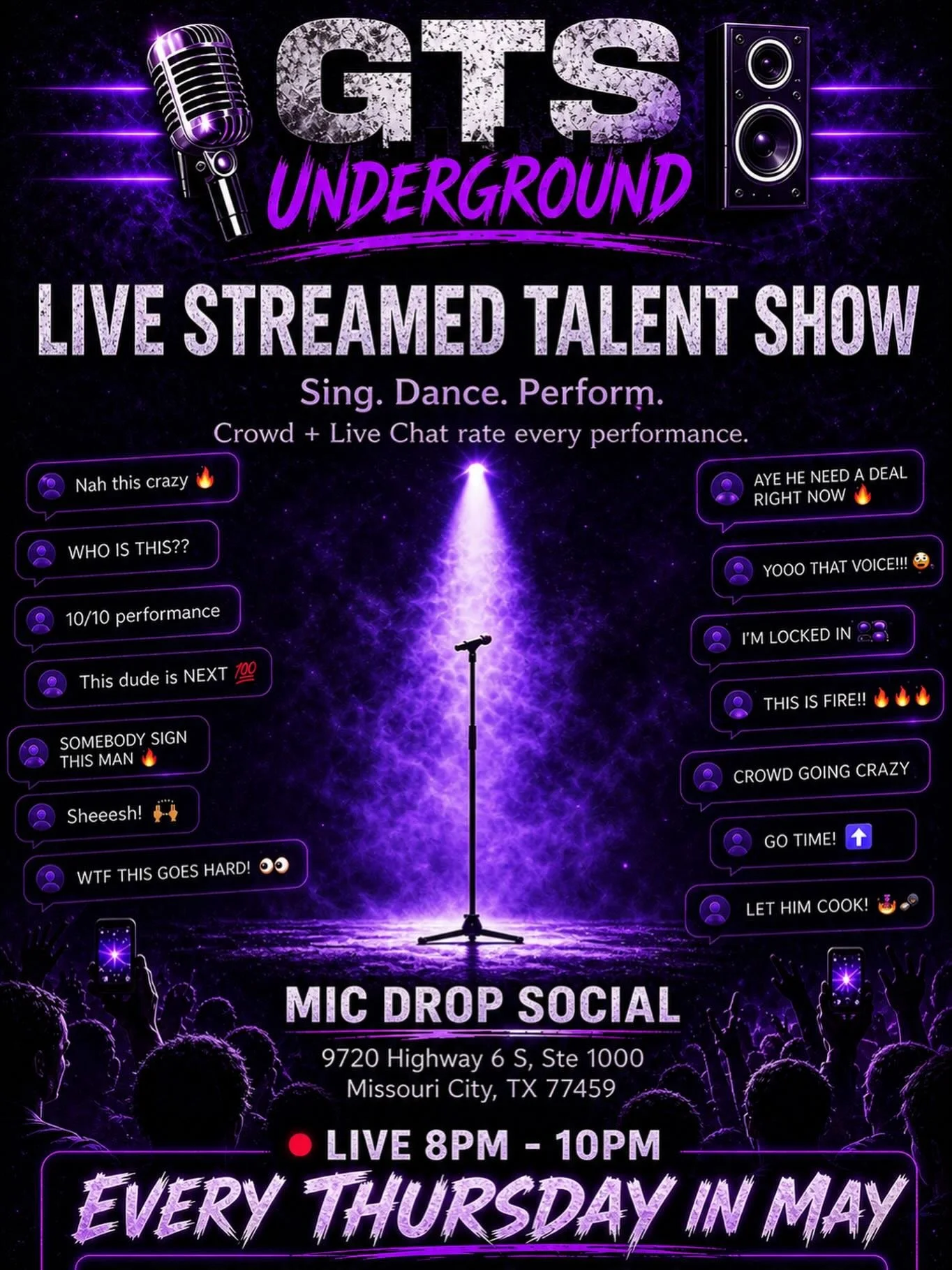 Live Streamed Talent Show #micdropsocial #bar #karaoke #lounge