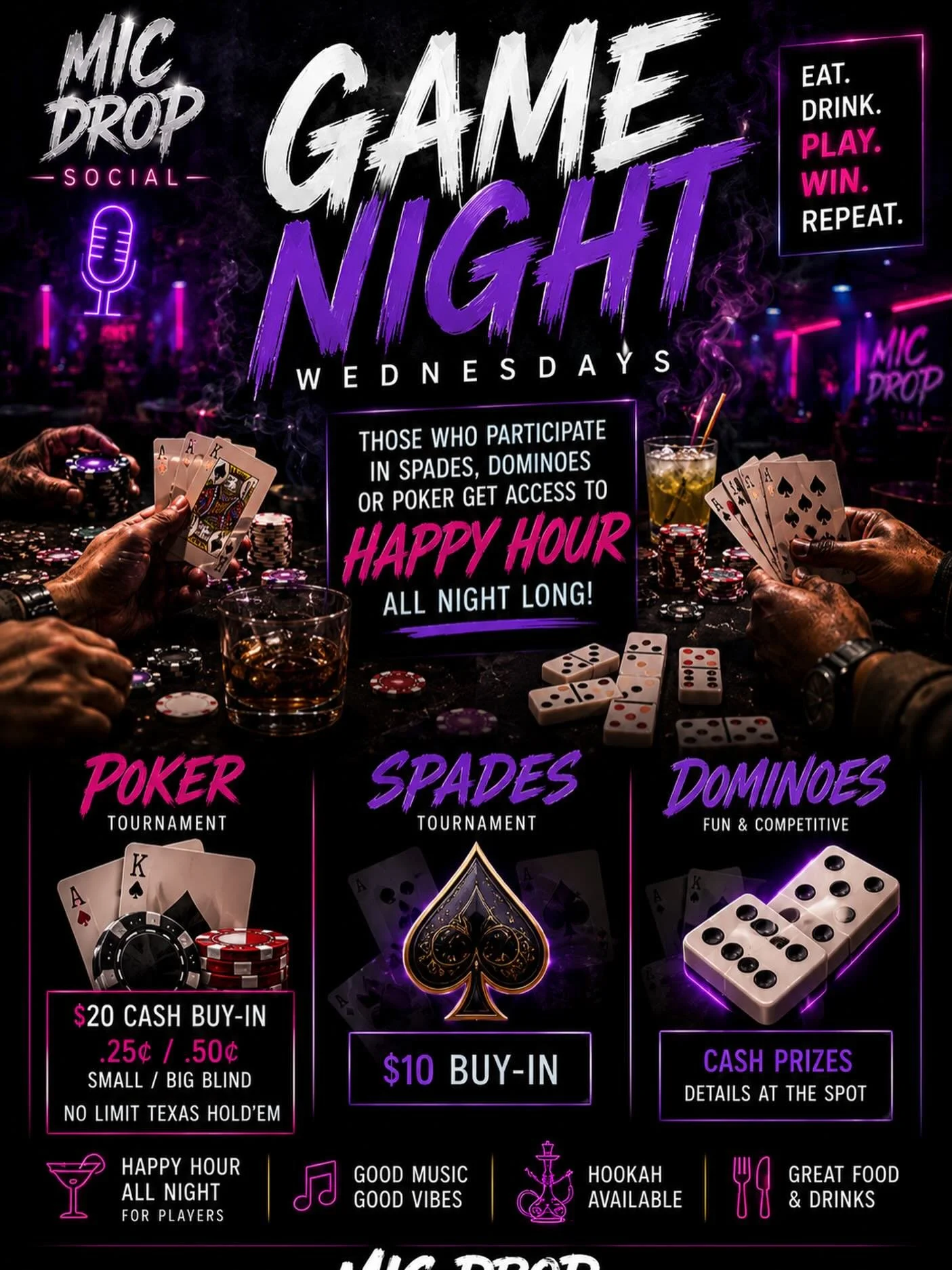 Game Nights #poker #bar #missouricity #micdropsocial #karaoke