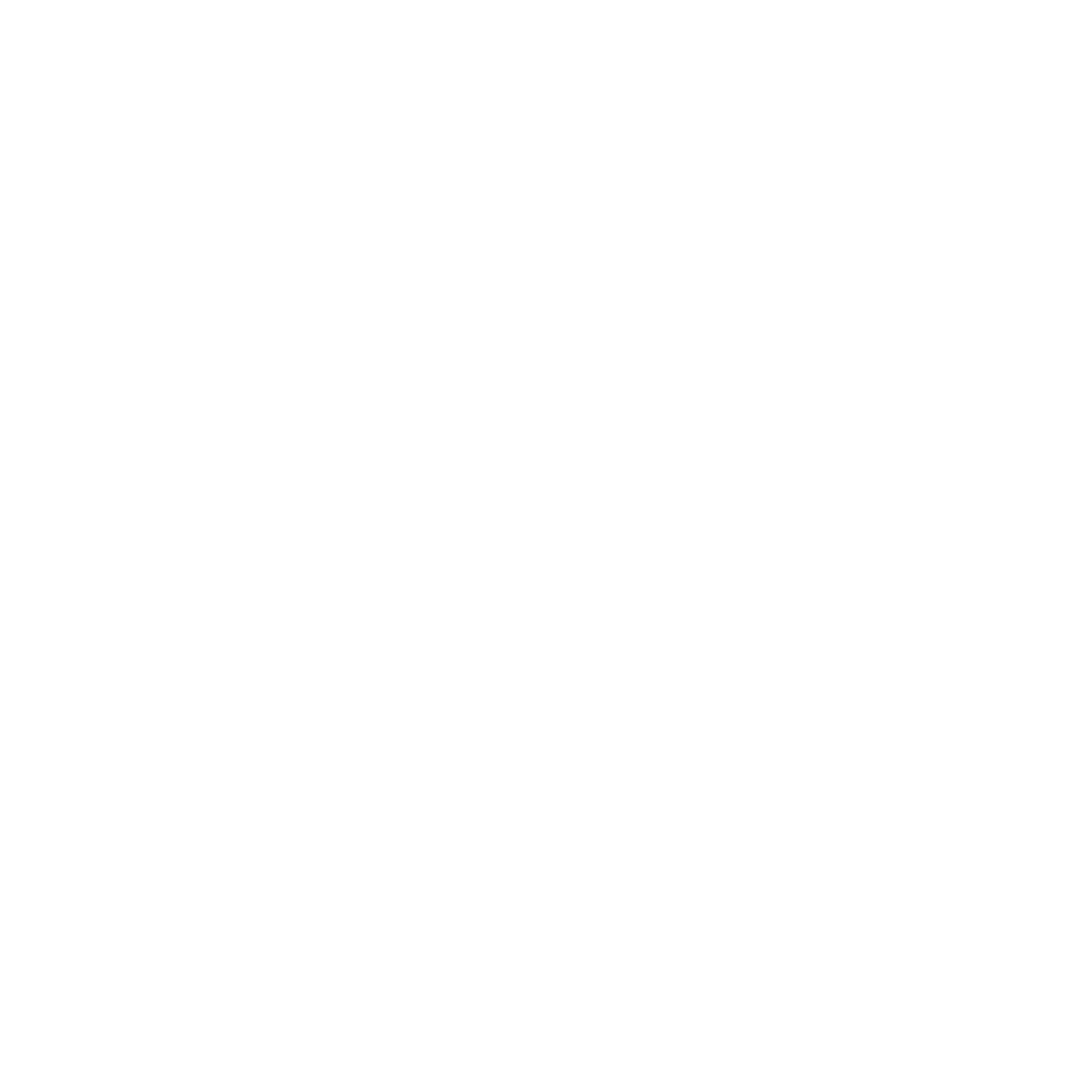 A circular black and white logo with a stylized pine tree, mountains, and a branch, surrounded by a circle outline.