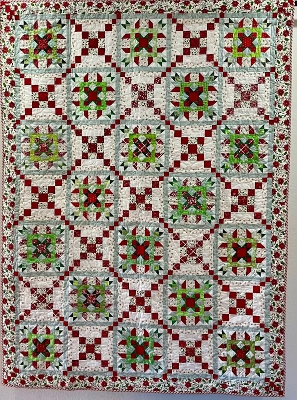 Krinkleberry 61" x 84" 2/26 Winterberry by Jennie Jo Lamb, American Patchwork & Quilting Issue 197