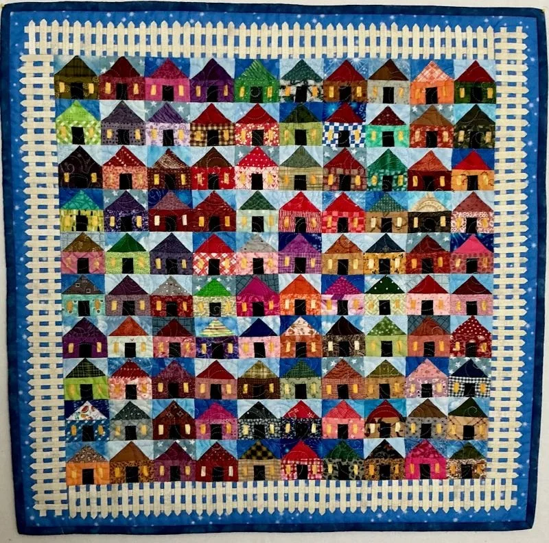 Kottages 24" x 24" 4/26 100 Houses by Tina Curran