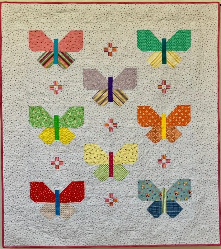 Josie's Butterflies 52" x 58" 9/26 Flutter by Vanessa Goertzen