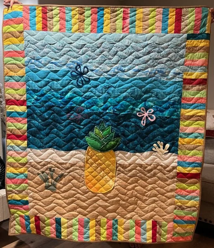 BikiniBottom 51" x 66" 10/26 Gemini AI generated & own design
