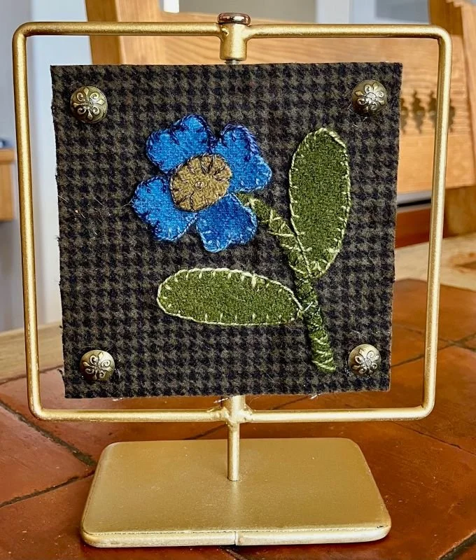 Krokus 4" x 4" 4/26 To Plant A Flower…Blue Posey by Lisa Bongean