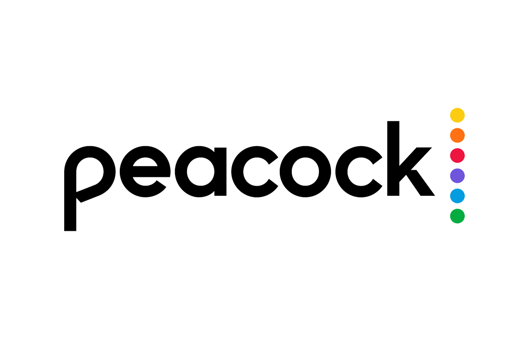 RunPointLA: Peacock logo with colorful dots vertically aligned on the right side