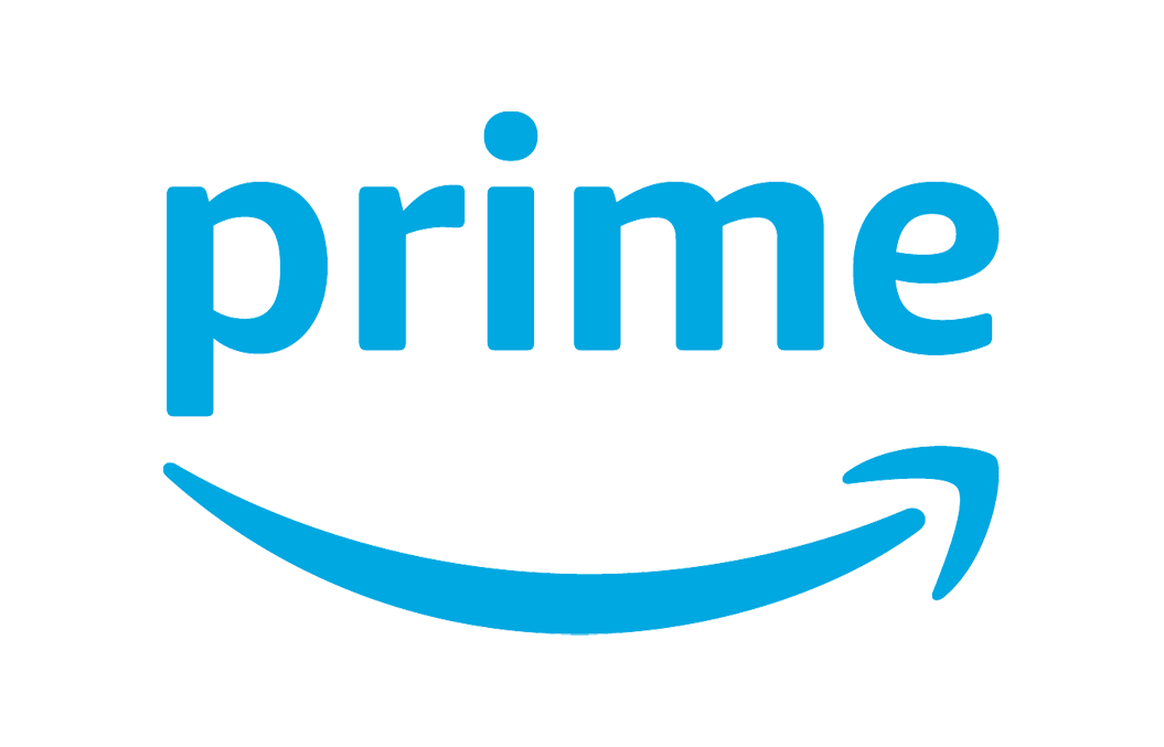 RunPointLA: Amazon Prime logo with the word 'prime' in lowercase blue letters and a curved arrow underneath that points from the 'p' to the 'e'.