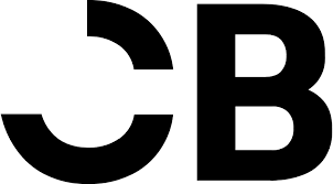 Großer Schwarz-Weiß-Druck des Buchstabens C und B.