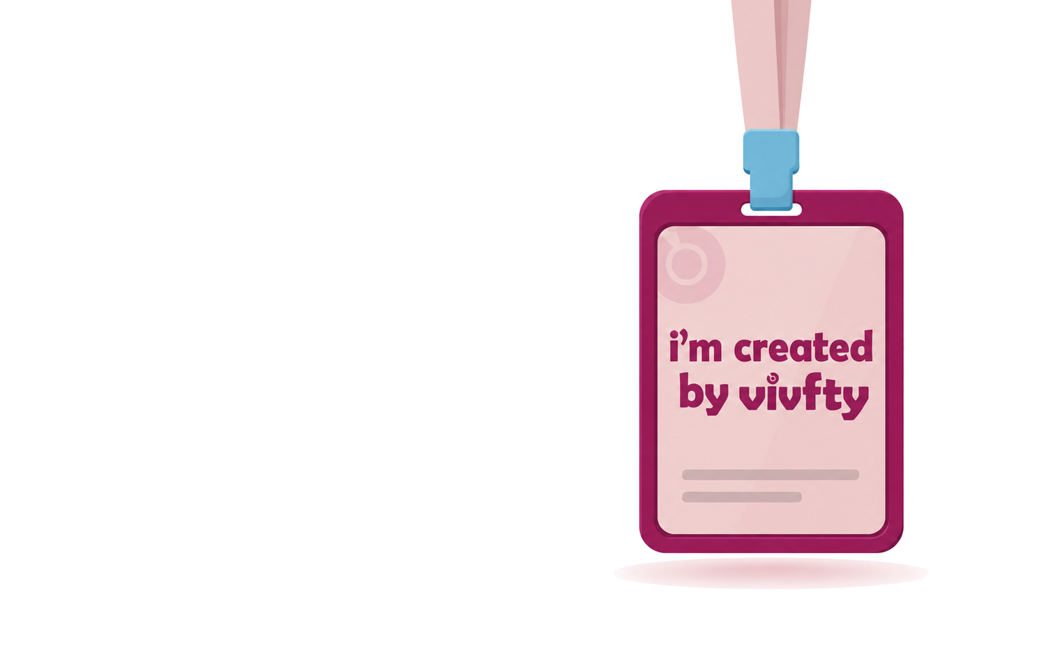 Illustration of a Vivfty ID badge