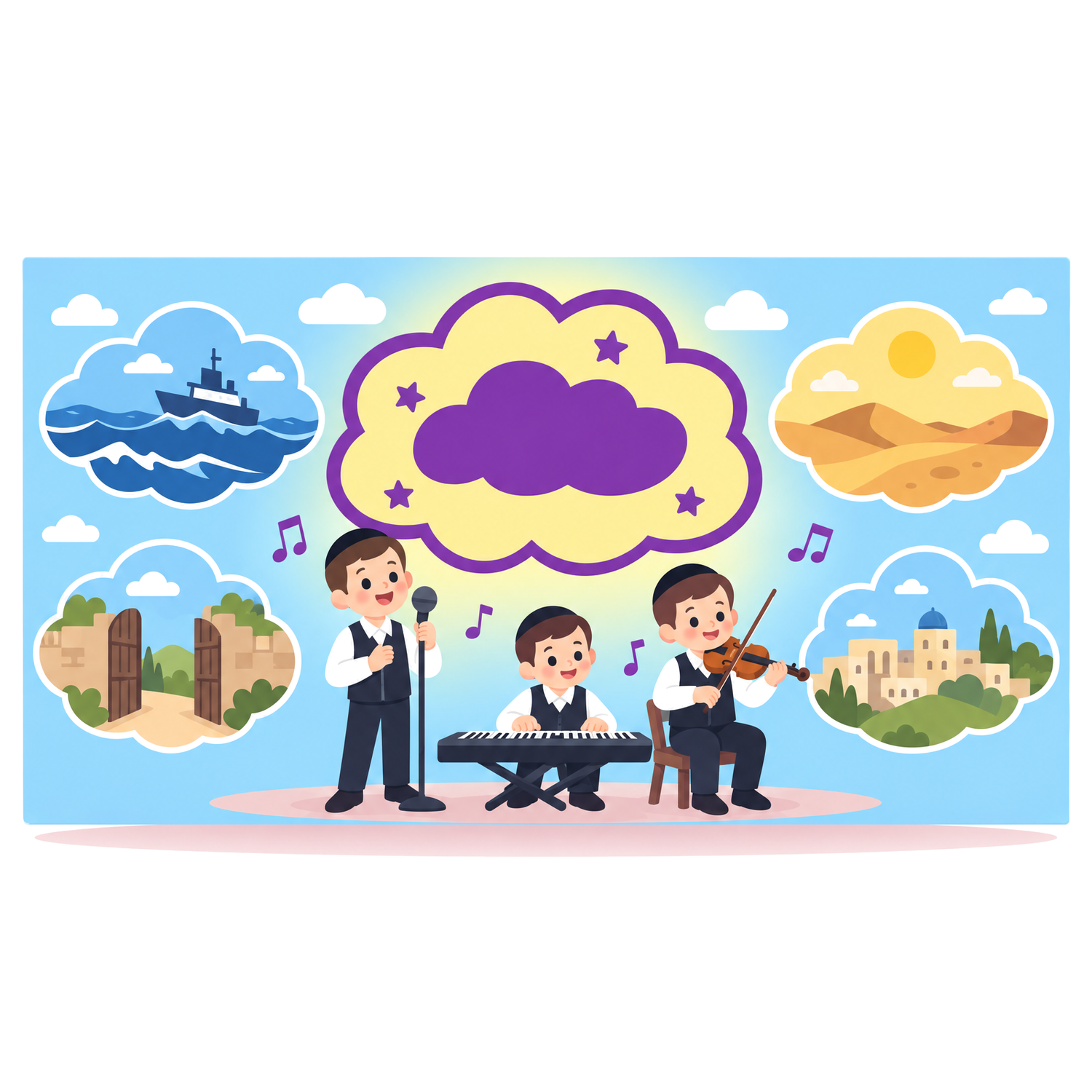 Illustration of the day camp banner