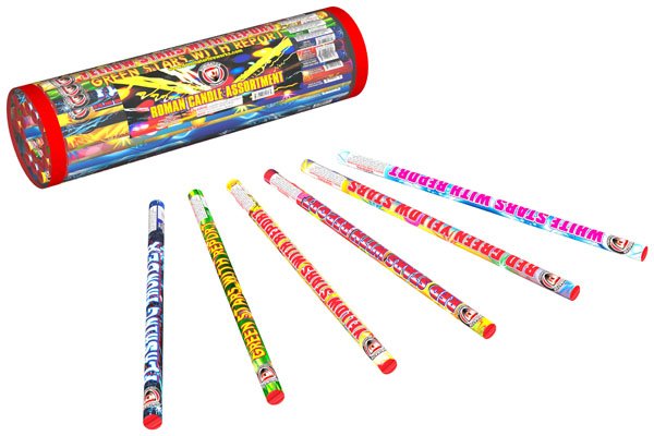 Roman Candle Assortment Poly Pack - 24 Candles