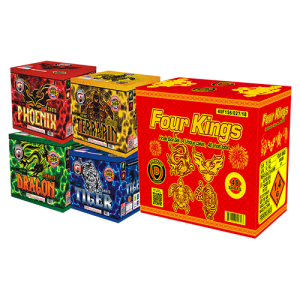 Four Kings finale box set - (4) 500 g cakes - 48 Shots