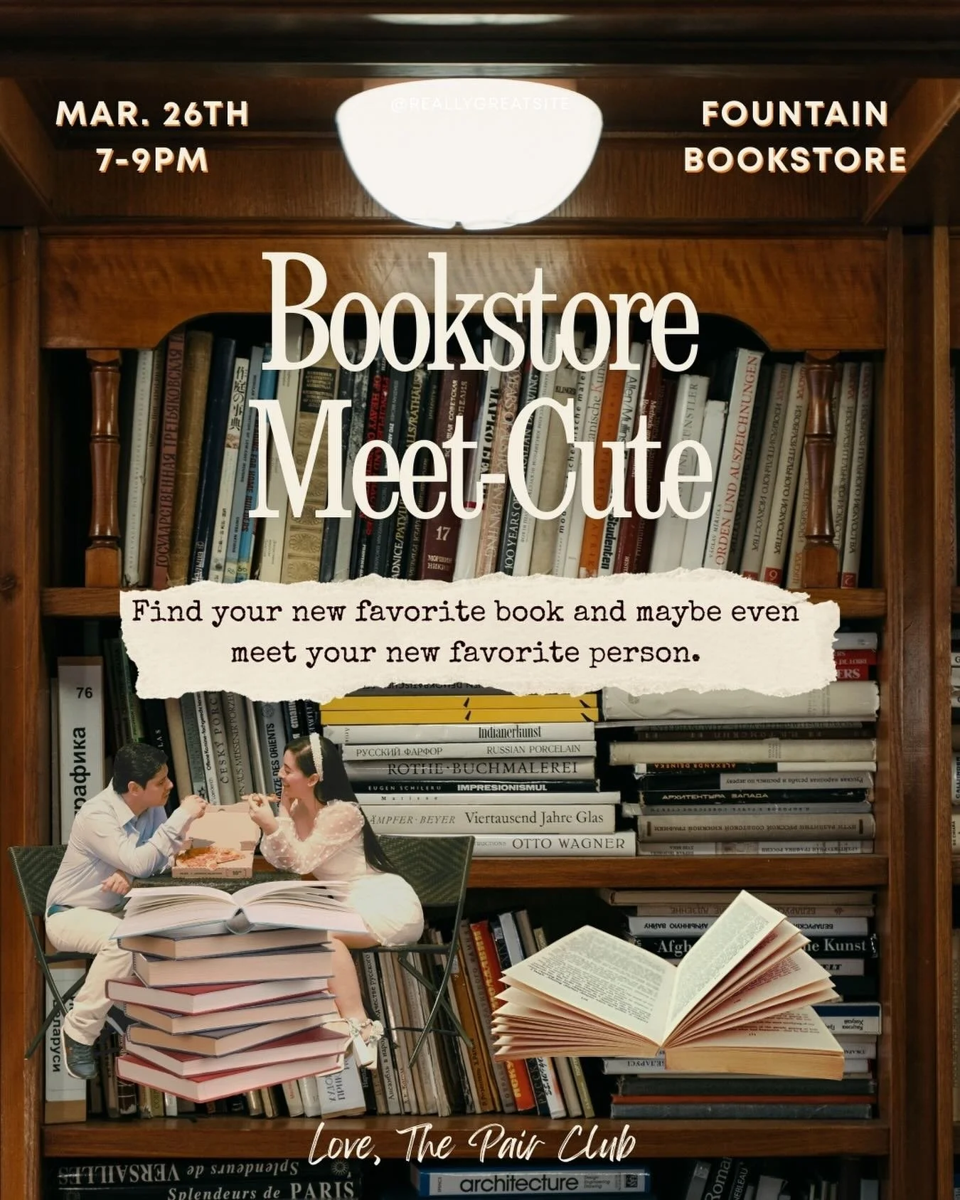 📚 BOOKSTORE MEET-CUTE !!!! 

Picture this: you&rsquo;re browsing the shelves, someone recommends a book you&rsquo;ve never heard of, and suddenly you&rsquo;re deep in conversation about stories, life, and everything in between. Early 2000&rsquo;s ro