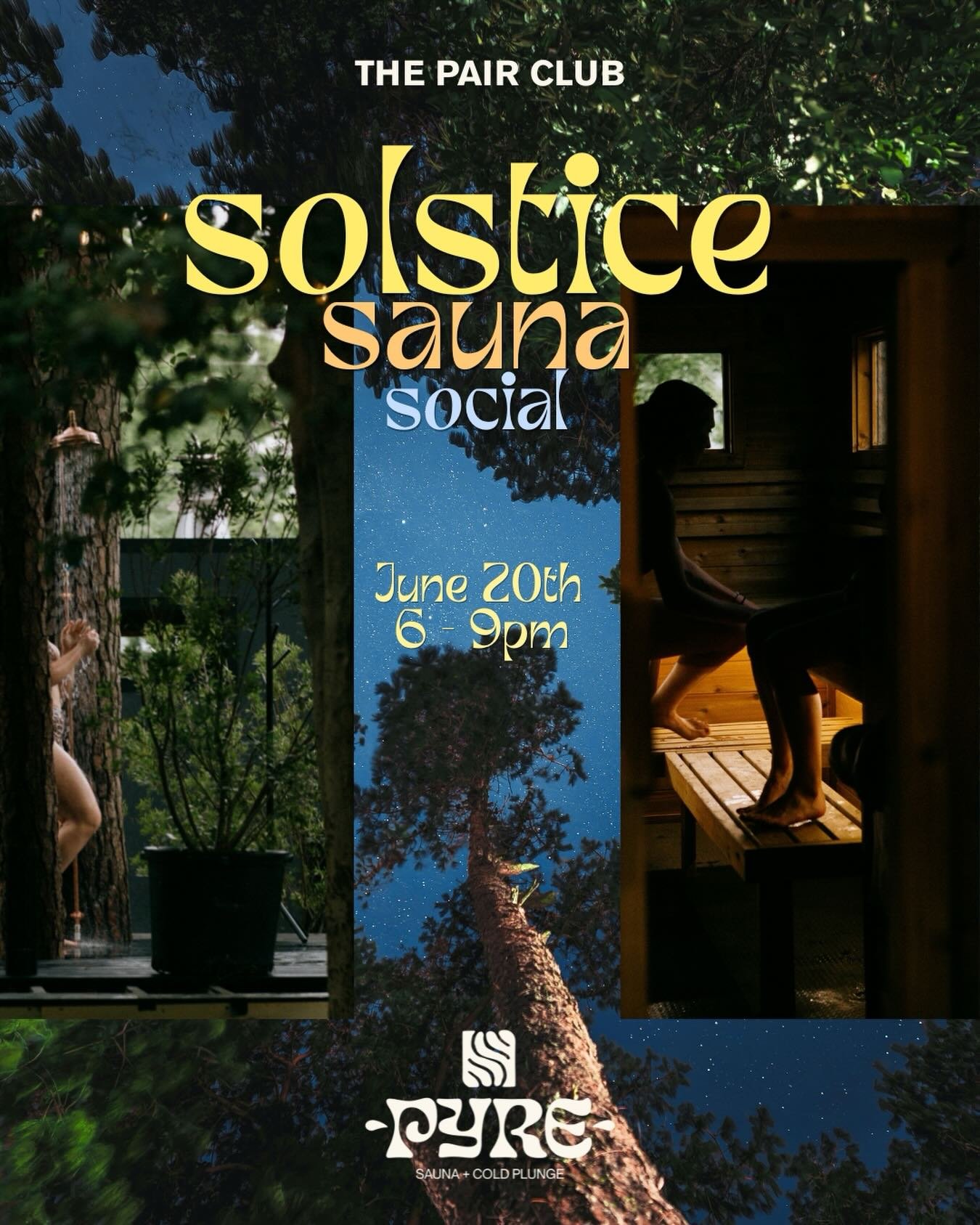 🌅🔥SOLSTICE SAUNA SOCIAL 🔥🌅

okay y&rsquo;all, let&rsquo;s get real.

the whole reason we started @thepairclub_ was to bring people together offline through shared experiences and this event gets right to the heart of what we do!

we believe some 