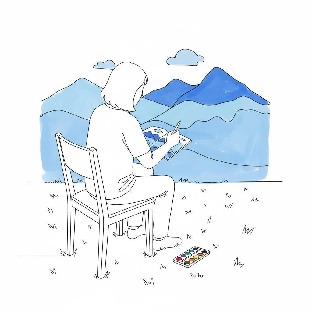 ART NATURE BOX has lessons  and workshops that encourage you to take time in nature to draw and paint.  Improve your everyday life with the confidence to be creative.