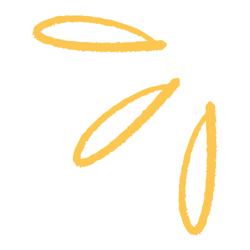 Golden crayon-style illustration of delicate flower leaves on a transparent background, representing warmth, compassion, and the nurturing spirit of The Nenita Foundation.