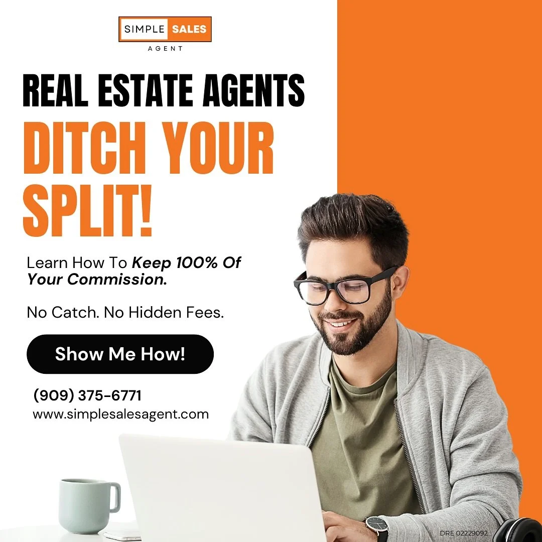💰 REAL ESTATE AGENTS: A True 100% Commission Model 

No Gimmicks. No Gotchas.

If you&rsquo;re still splitting your commission, you&rsquo;re giving away thousands for nothing.

At Simple Sales Agent, you keep every dollar you earn. We&rsquo;re not h