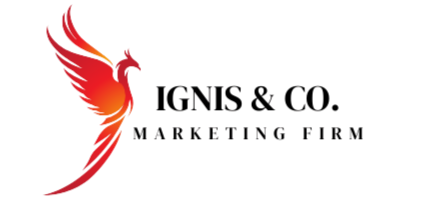Stylized red and orange phoenix logo with black and red text