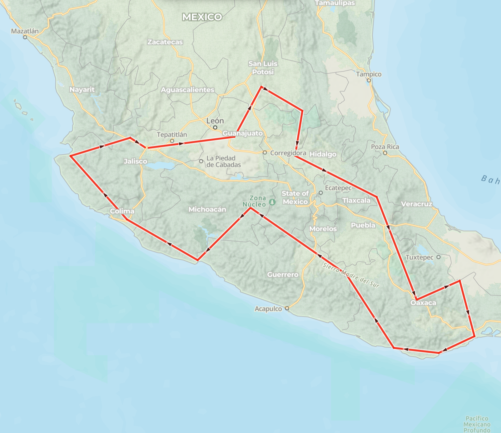 Central & Southern Mexico Loop